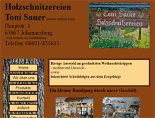 Tablet Screenshot of holzschnitzereien-sauer.de